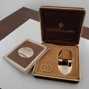 Vintage Gucci Key Fob - Original Box & Gucci Accessary Collection Small Catalog